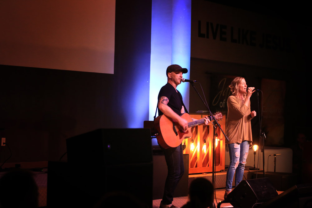 Jeremy and Kaci Neely leading worship at Calvary Chapel Radio Conference