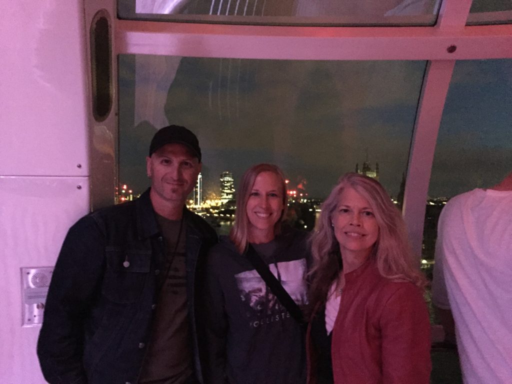 Author Linda Thompson on the London Eye with NEELY