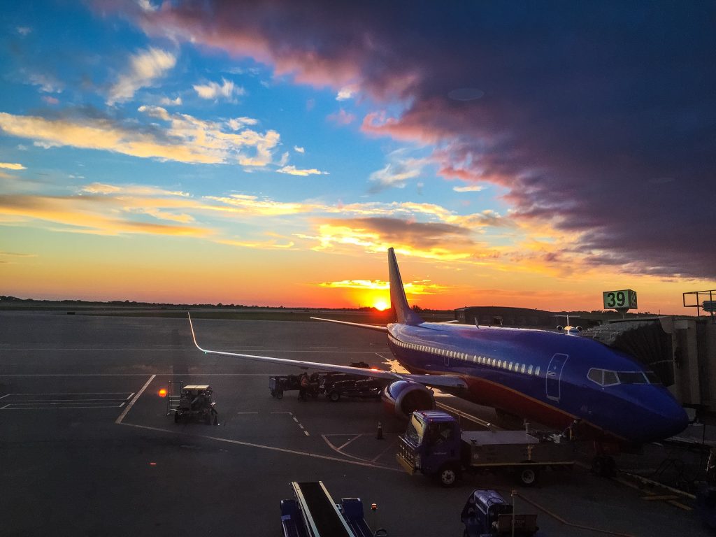 The sunset after a Southwest flight from Nashville to Kansas City.