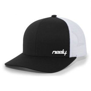 NEELY - Trucker Snapback Hat w/new logo panel Black/White/Black