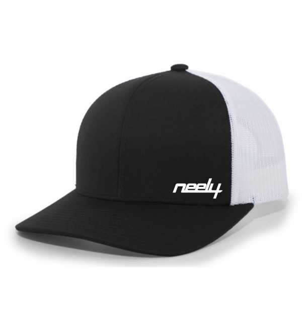NEELY - Trucker Snapback Hat w/new logo panel Black/White/Black