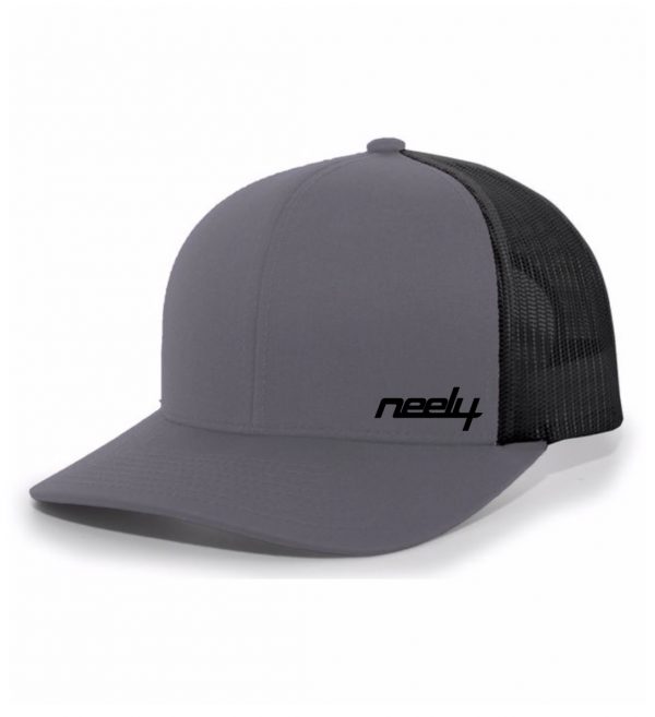 NEELY - Trucker Snapback Hat w/new logo Heather Gray/Lt. Charcoal/Heather Gray